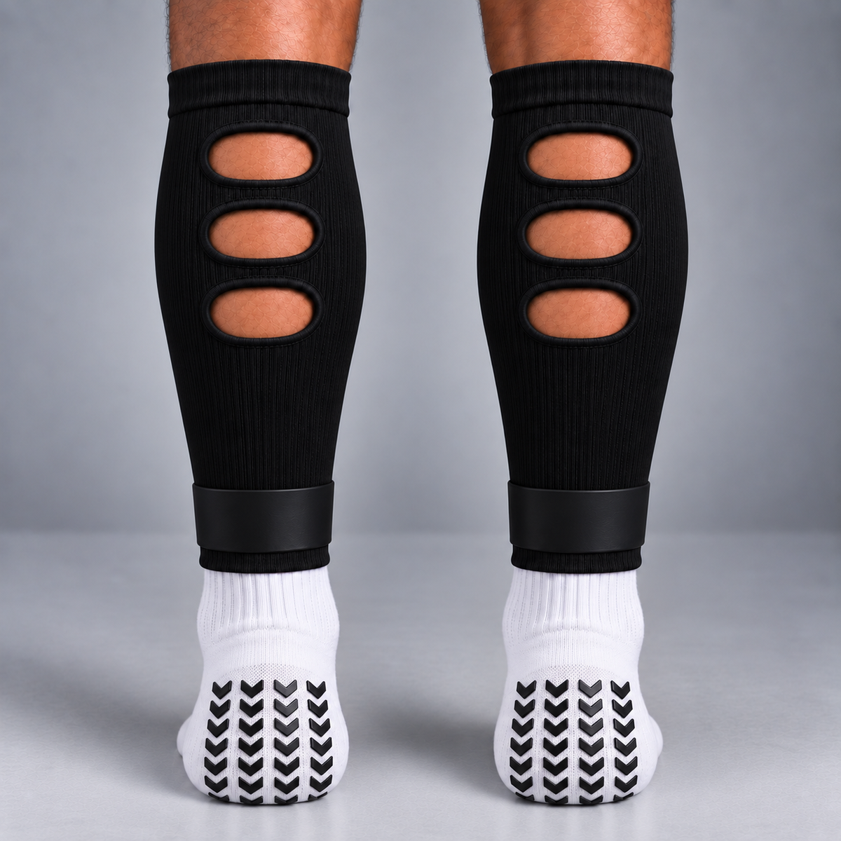 Ventus bundle in Black with Aero sleeves, back view showing the calf vents