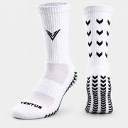 Pro-Grip Socks in White, 3D view showing the Ventus V and silicone grip sole