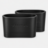 Pair of Black SockLock silicone straps with the embossed Ventus logo, 3D view