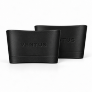 Black SockLock silicone strap, flat view