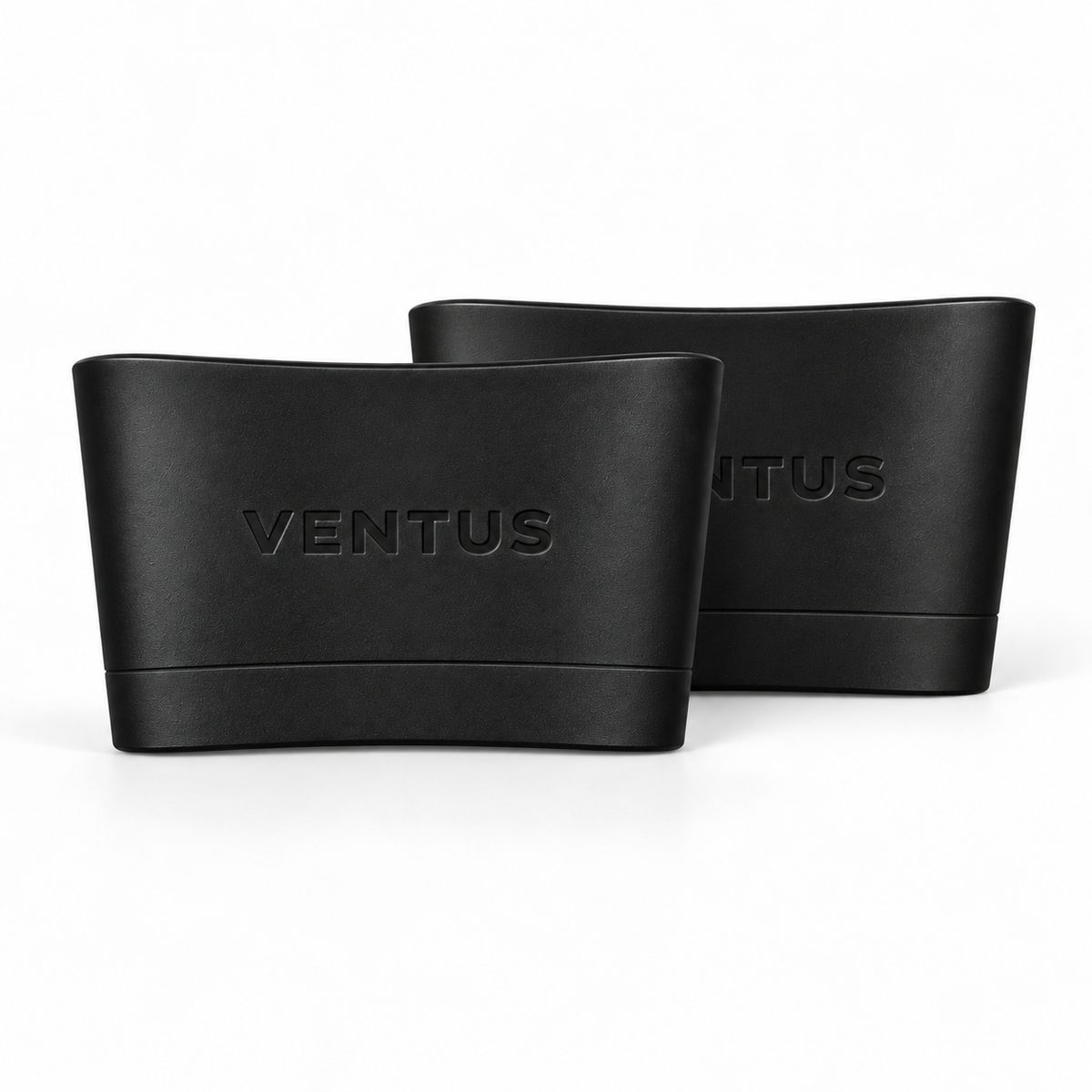 Black SockLock silicone strap, flat view