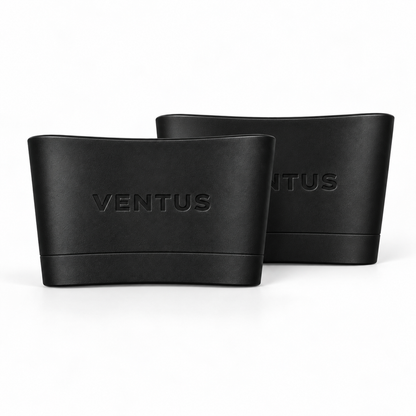 Black SockLock silicone strap, flat view